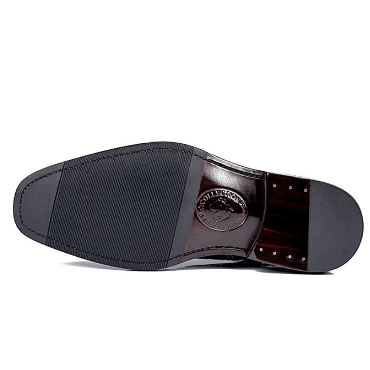 Giày Boots Chukka cho nam da cá sấu thủ công có 2 màu
