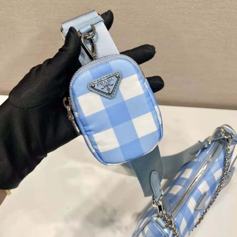 TÚI Prada Women Re-Edition 2005 Printed Re-Nylon Bag-Blue