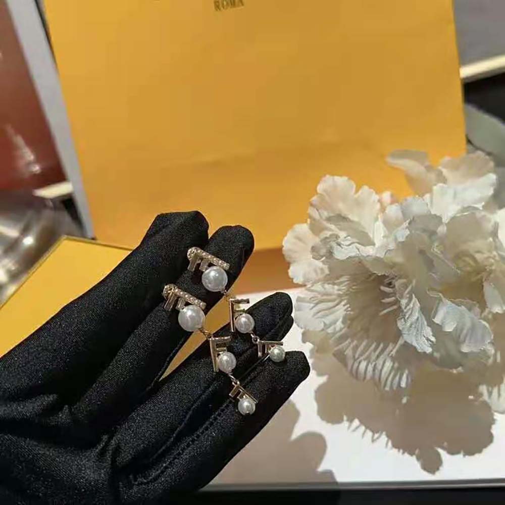 Bông tai Fendi First Earrings Gold-colored
