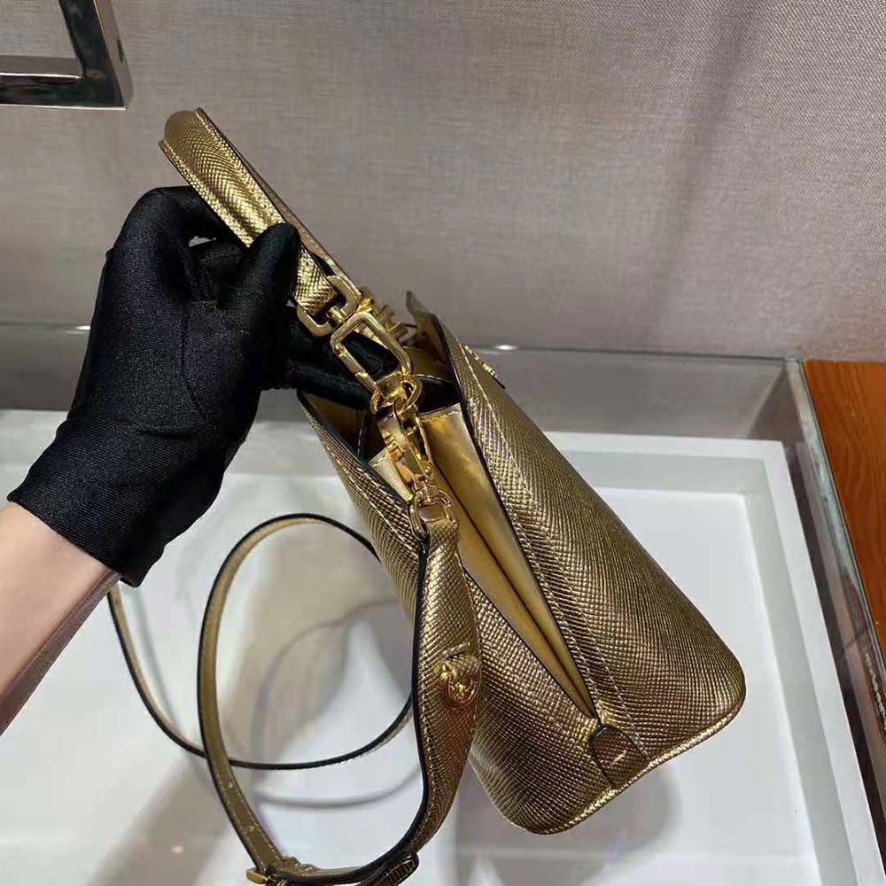 TÚI Prada Women Prada Matinee Micro Saffiano Leather Bag-Gold