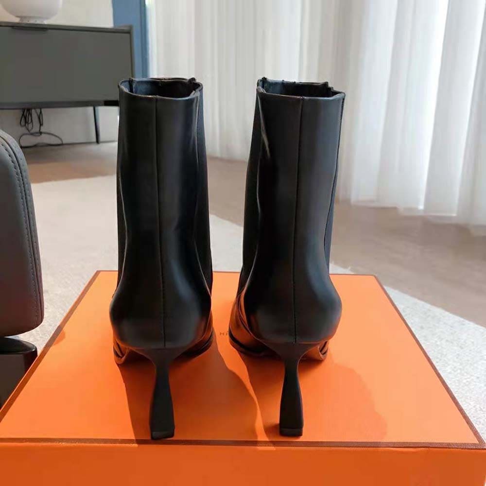GIÀY Hermes Women Gill 75 Ankle Boot-Black