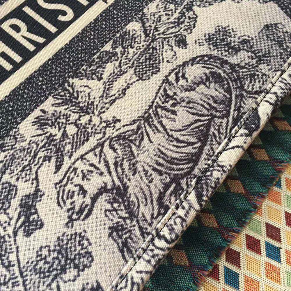 TÚI Dior Women Dior Book Tote Toile De Jouy Bag-Navy
