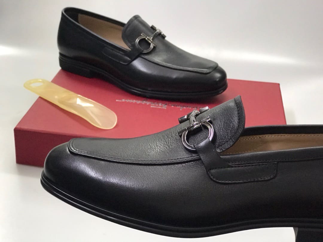 GIÀY SALVATORE FERRAGAMO LOAFER BLACK TOP QUALITY SHOES AAA