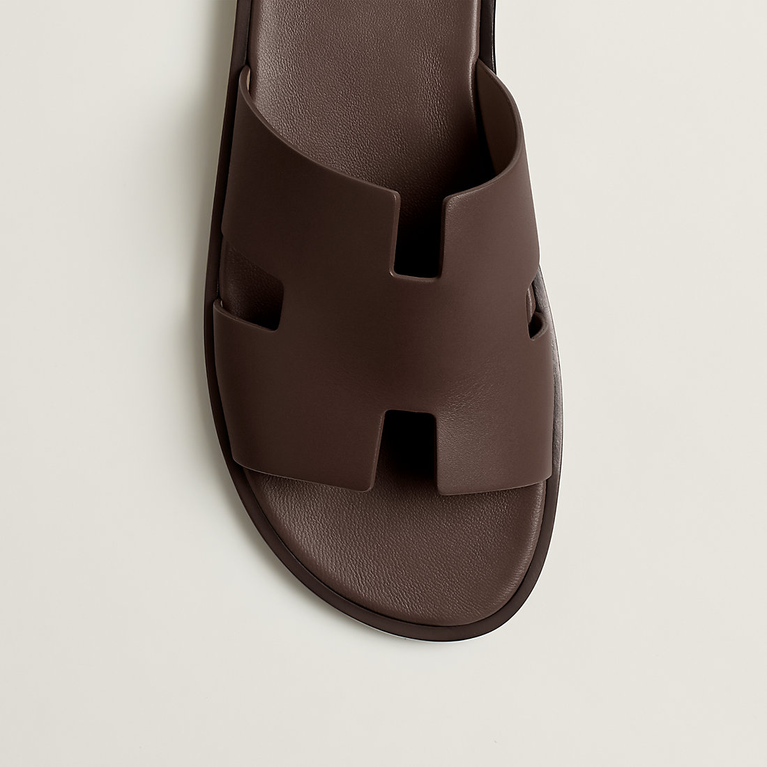 DÉP HERMES IZMIR EPSOM LEATHER DARK BROWN AAA