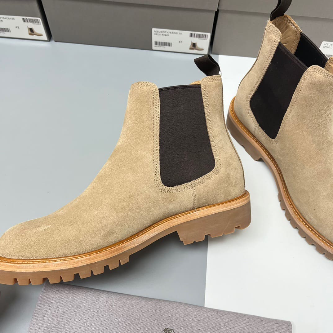 GIÀY BRUNELLO CUCINELLI CHELSEA BOOTS SHOES AAA DA LỘN
