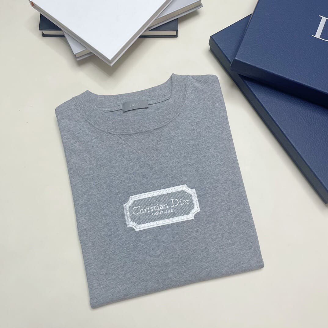 ÁO DIOR T SHIRT MÀU XÁM UNISEX