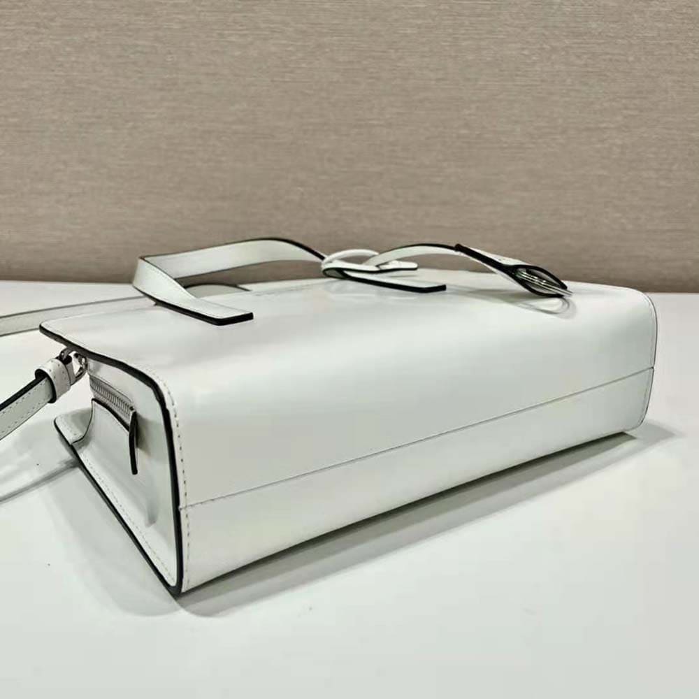 TÚI Prada Women Re-Edition 1995 Brushed-Leather Mini Handbag-White