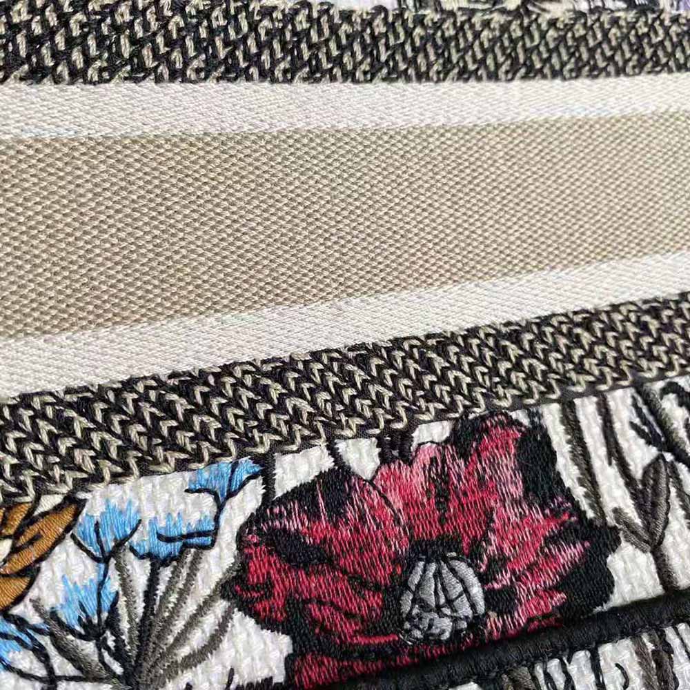 TÚI Dior Women Mini Dior Book Tote Multicolor Mille Fleurs Embroidery