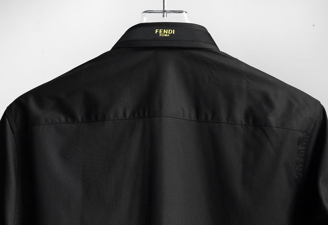 ÁO FENDI ROMA Black Poplin Shirt