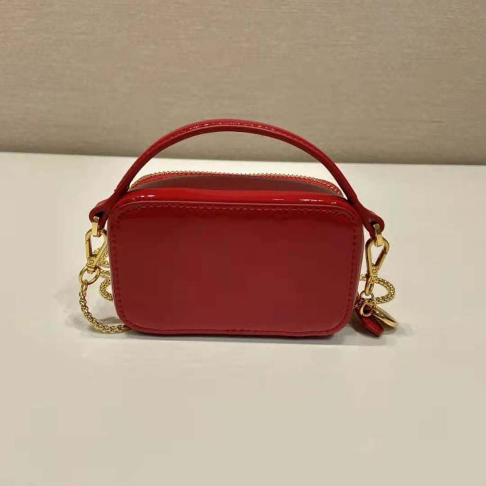 TÚI PRADA Patent Leather Mini-pouch-Red