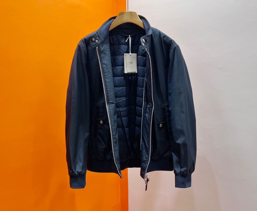 ÁO TOM FORD BLACK NYLON JACKET