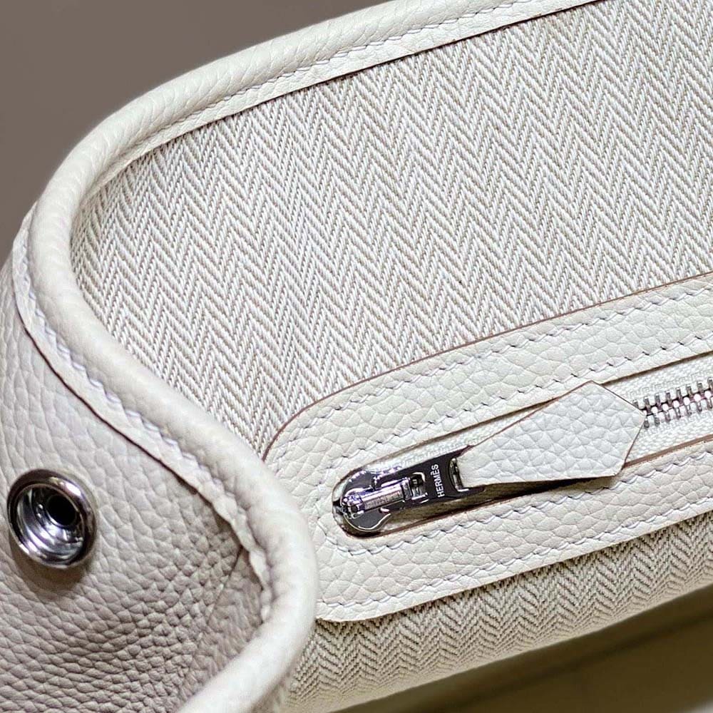 Túi Hermes Unisex Garden Party 30 Voyage Bag-White