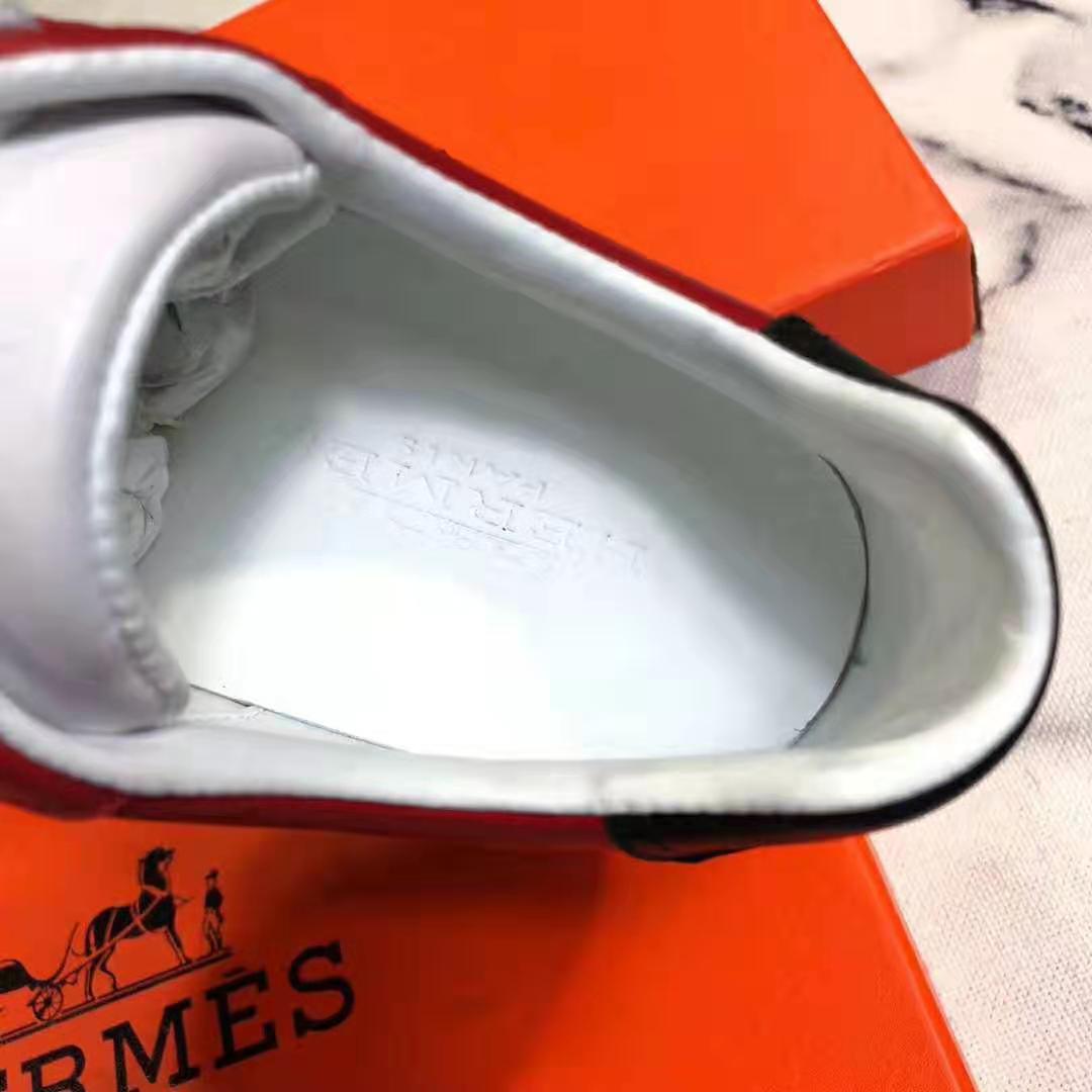 GIÀY HERMES Trail sneaker in Calfskin-Red