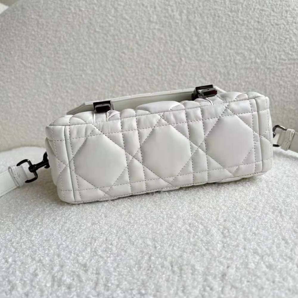TÚI Dior Women Small Diorcamp Bag Latte Macrocannage Calfskin Top Quality