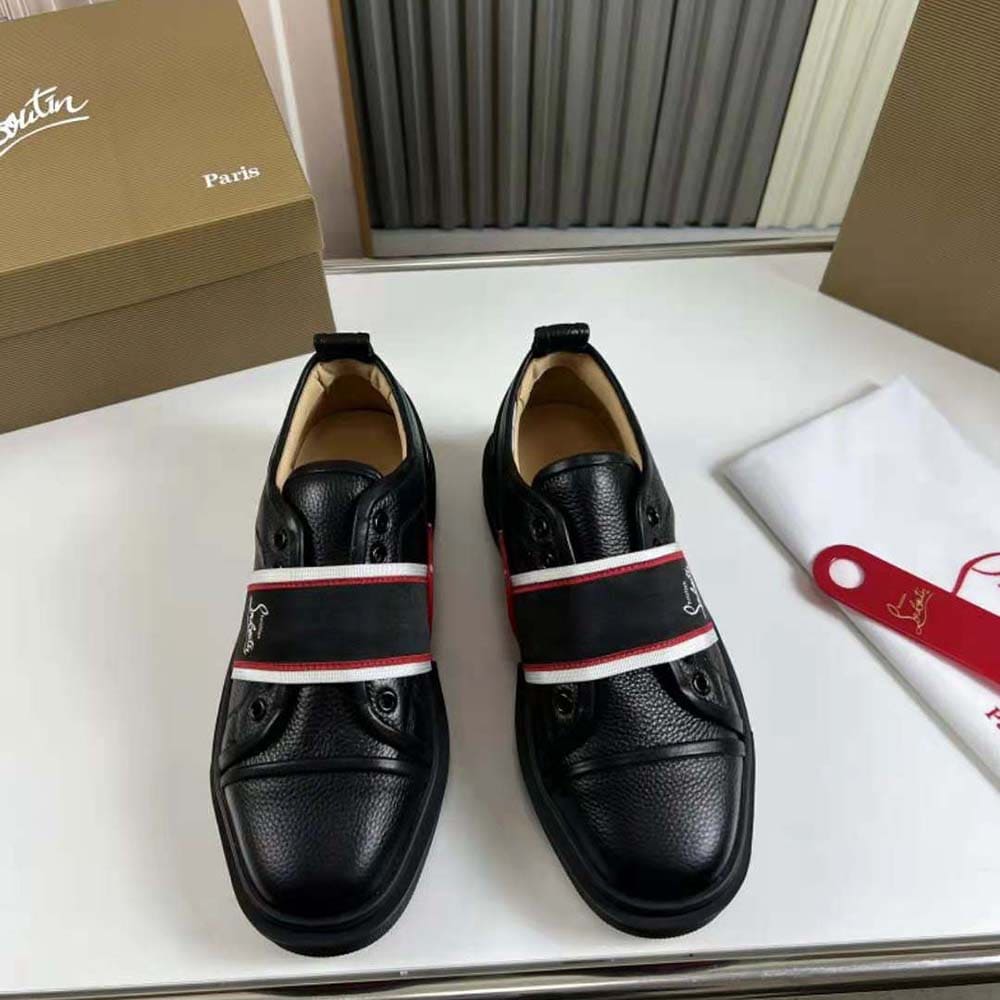 GIÀY CHRISTIAN LOUBOUTIN Men Adolescenza Sneakers-Black TOP QUALITY SHOES AAA