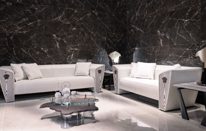 BÀN TRÀ PHÒNG KHÁCH VERSACE MEDUSA TOP GLASS
