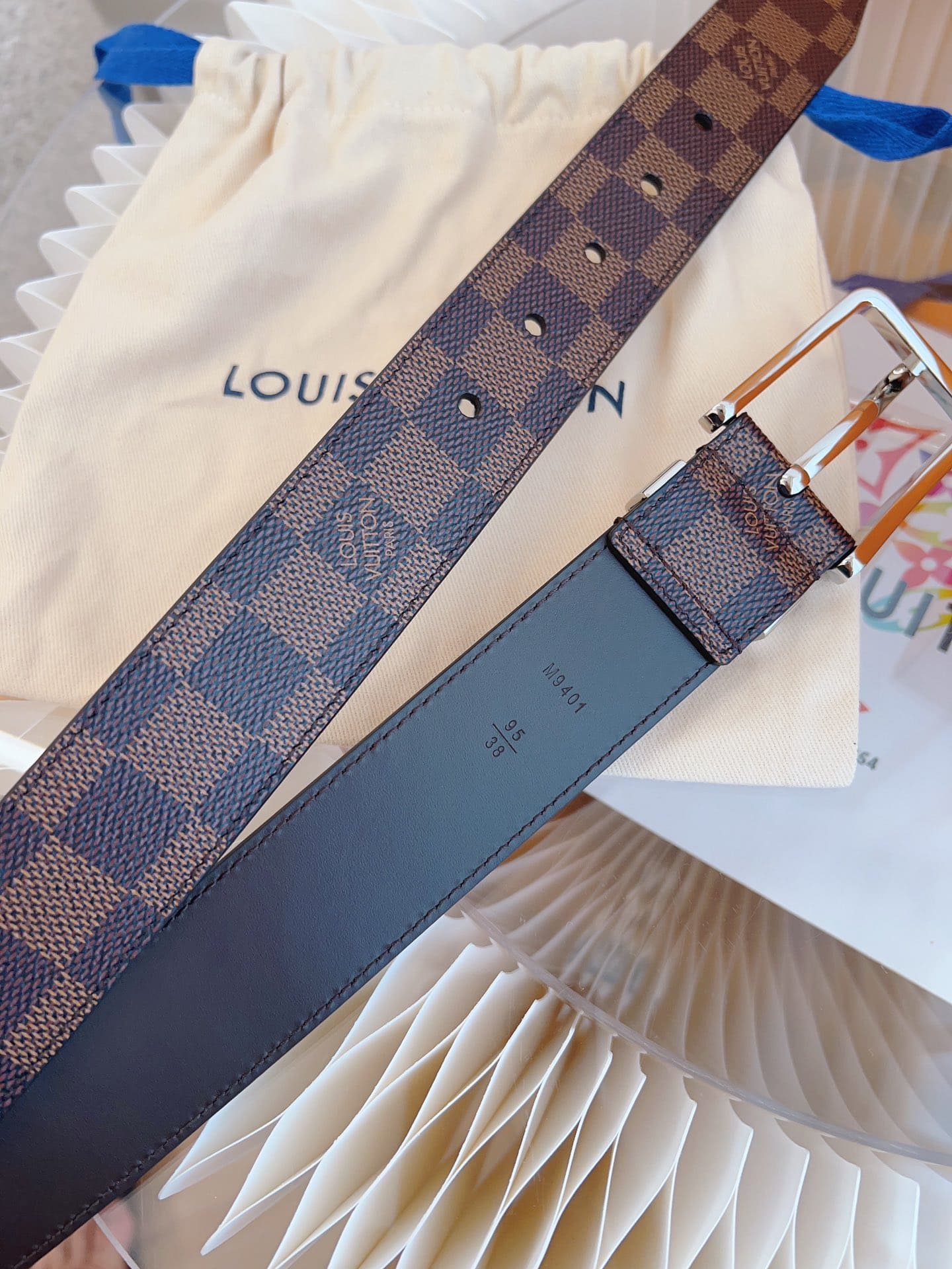 DÂY LƯNG LOUIS VUITTON BROWN MONOGRAM LEATHER Khóa bạc