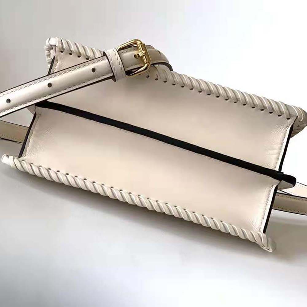 TÚI Fendi Women Peekaboo ISeeU Petite White Padded Calfskin Leather Bag