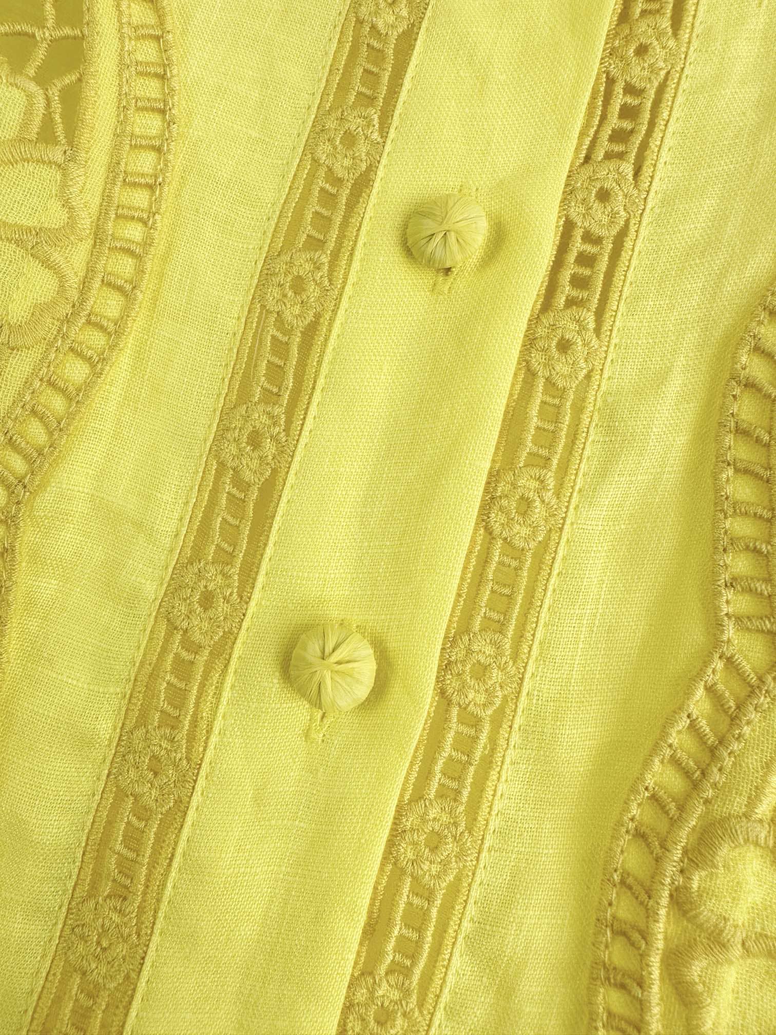 ÁO ZIMMERMANN Vintage Flower Yellow Dress High Classy
