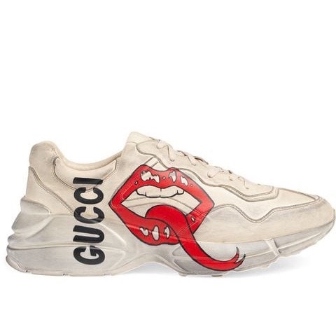 GIÀY GUCCI TONGUE PRINT SNEAKERS low-top trainers