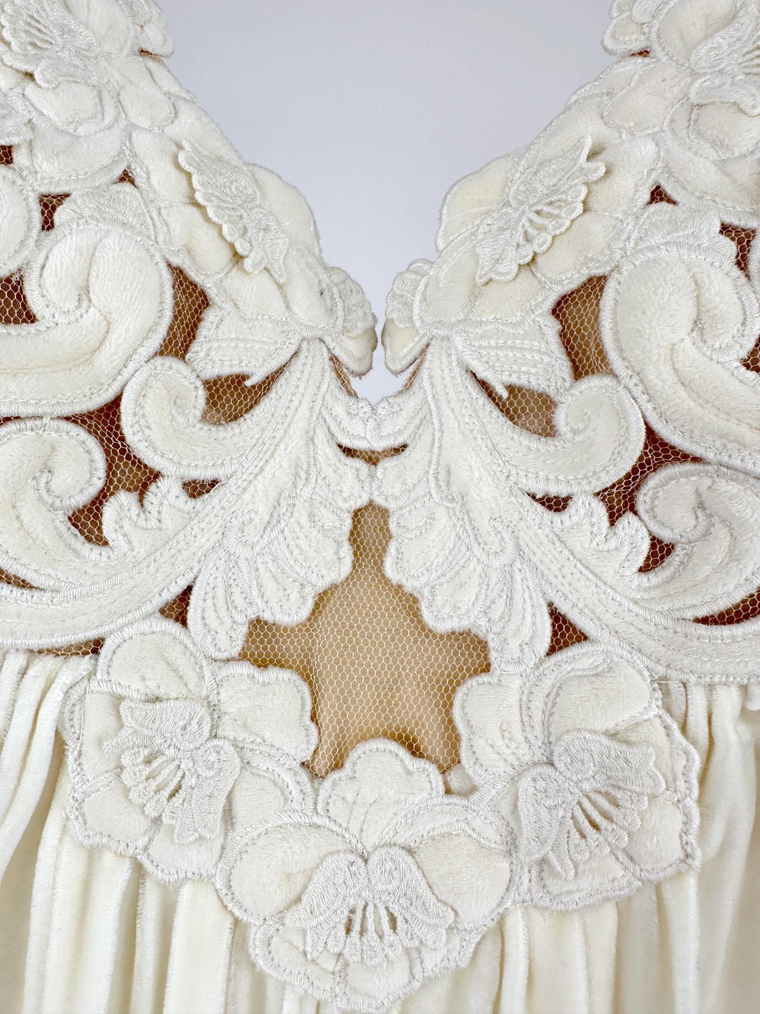 VÁY ZIMMERMANN Flower All White Vintage Dress High Classy