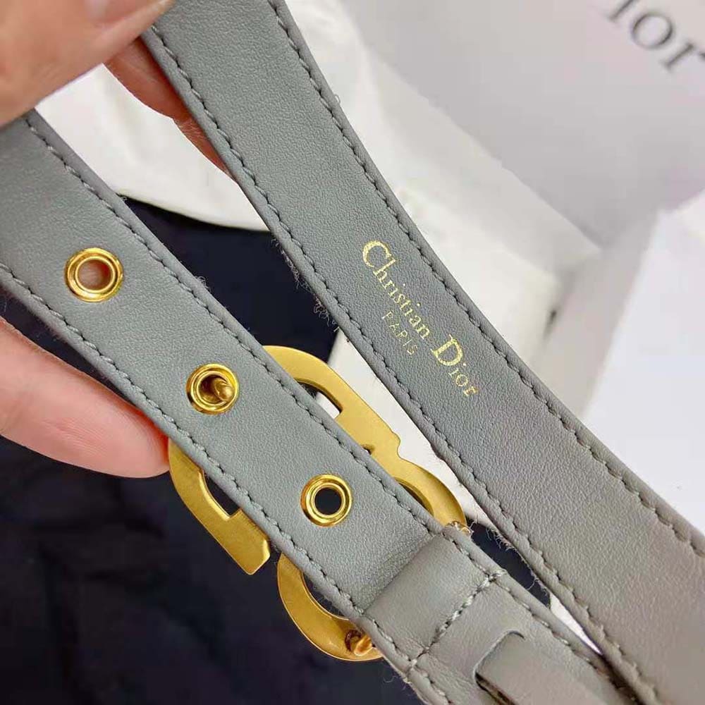 DÂY LƯNG Dior Women Saddle Belt Gray Dior Oblique Jacquard 20 MM