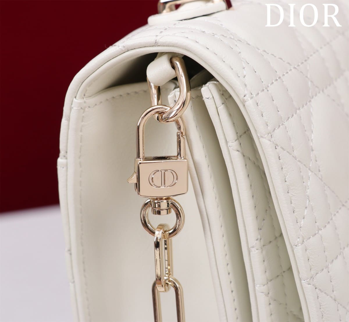 TÚI CHRISTIAN DIOR Mini Miss Dior Bag White Cannage Lambskin