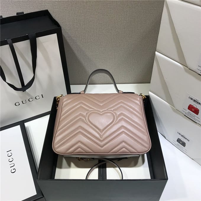 TÚI Gucci GG marmont small top handle bag pink Top Quality