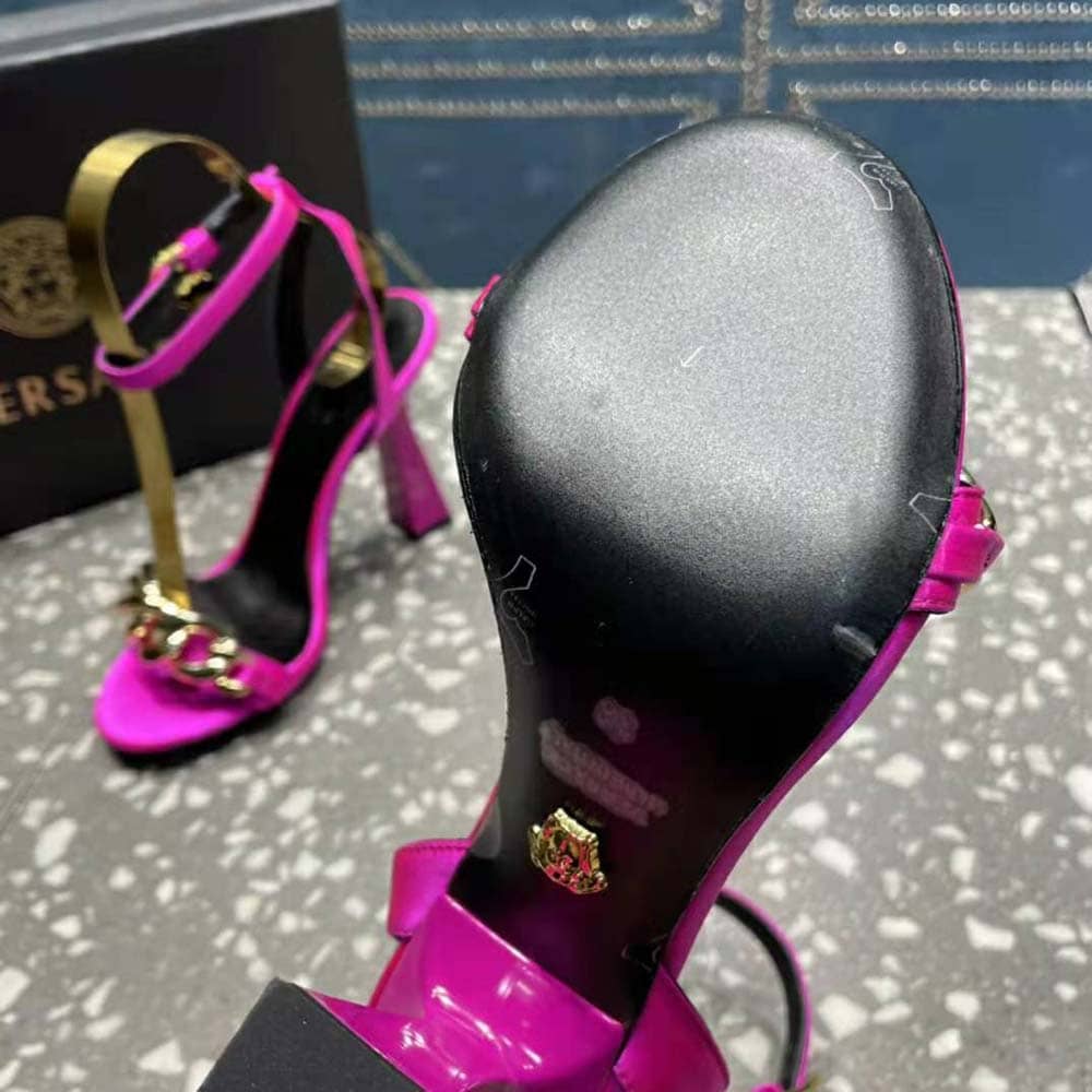 GIÀY Versace Women Medusa Chain High Heel Sandals-Rose
