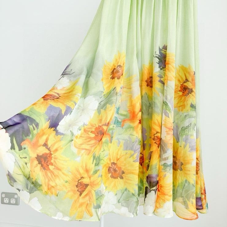 VÁY LEOLIN CÚP NGỰC WITH SUN FLOWERS High Classy