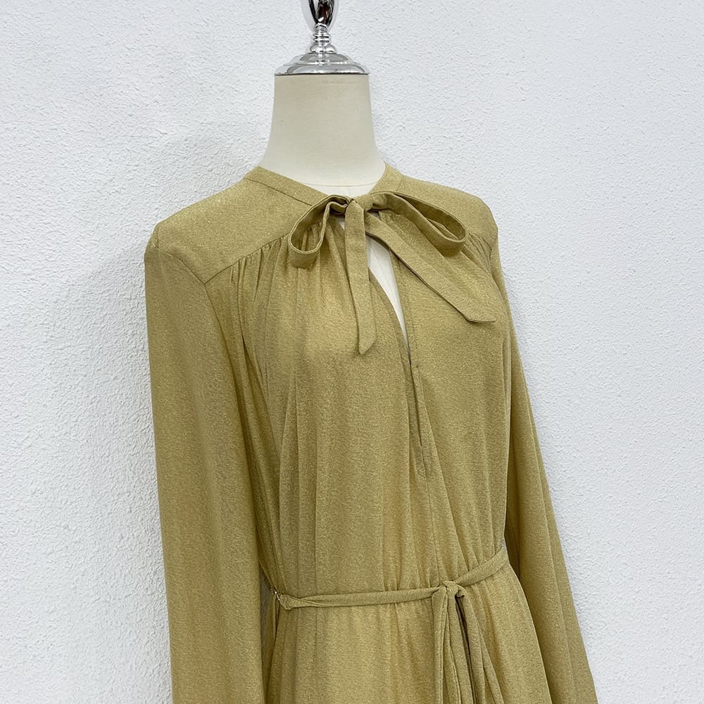 VÁY ZIMMERMANN Gold Glitter Vintage Dress High Classy