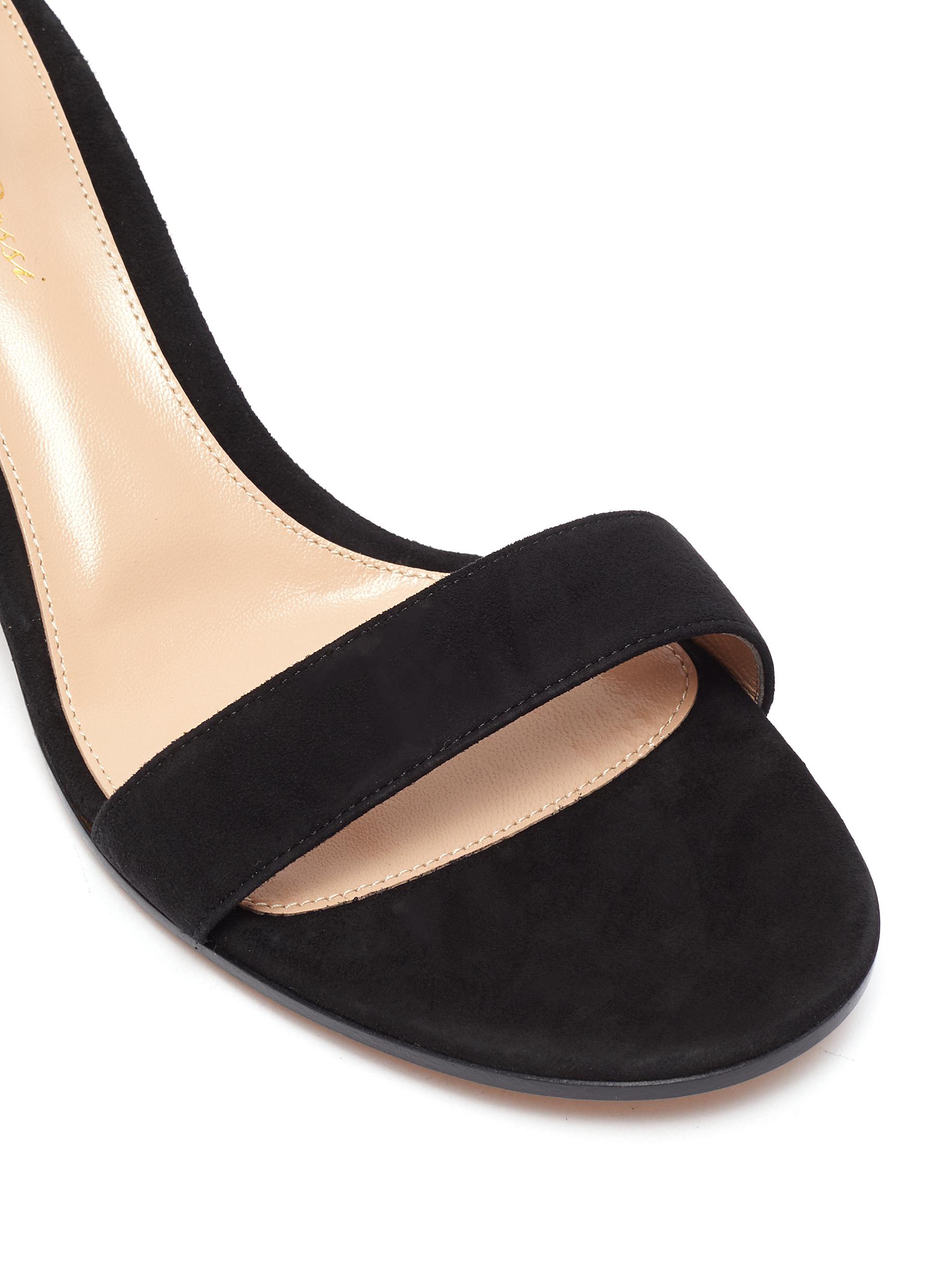 GIÀY GIANVITO ROSSI VERSILIA 60' BLOCK HEEL SUEDE SANDALS