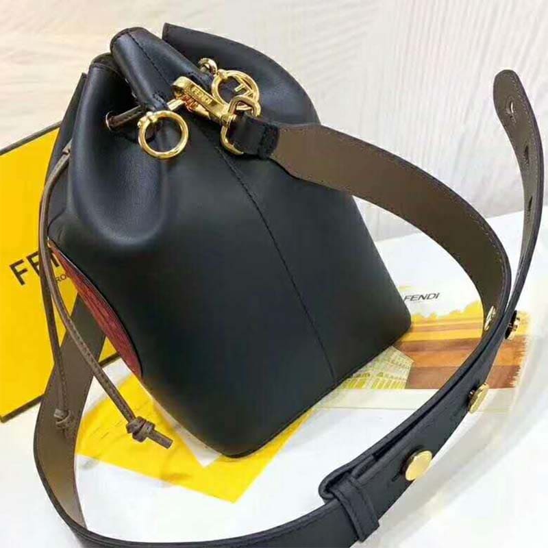 TÚI Fendi Women Mon Tresor Black Leather Bag
