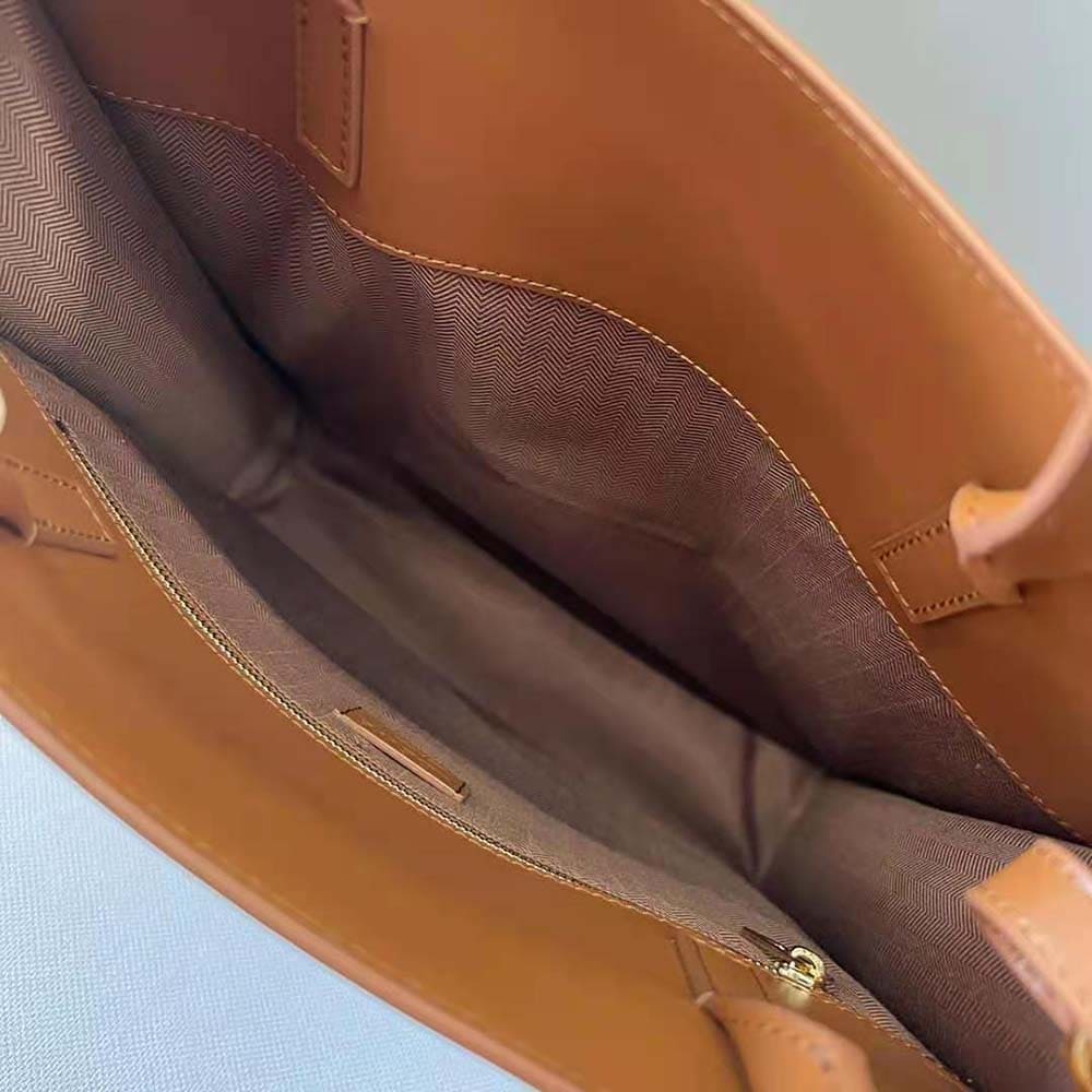TÚI LOEWE Tote Standard A4 bằng da bê màu nâu đậm