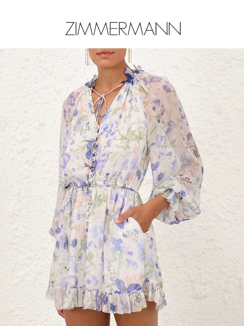 VÁY ZIMMERMANN MID DRESS WITH FLOWER High Classy