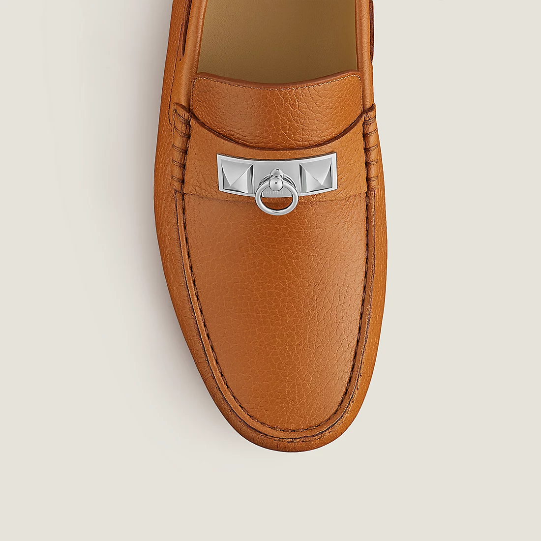 GIÀY HERMES IRVING LOAFER COWHIDE LEATHER BROWN SS2022