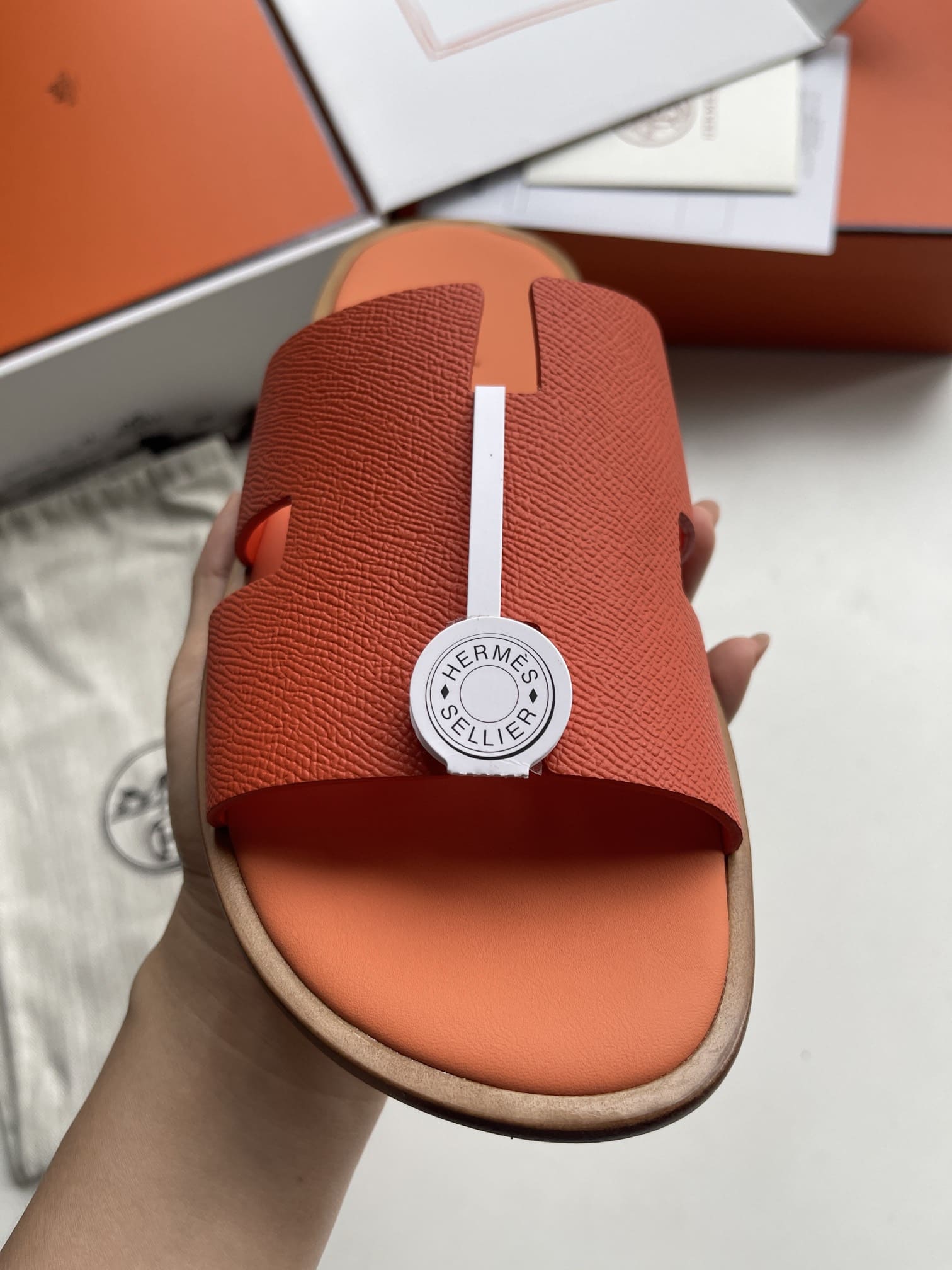 DÉP HERMES IZMIR ORANGE H SANDAL AAA