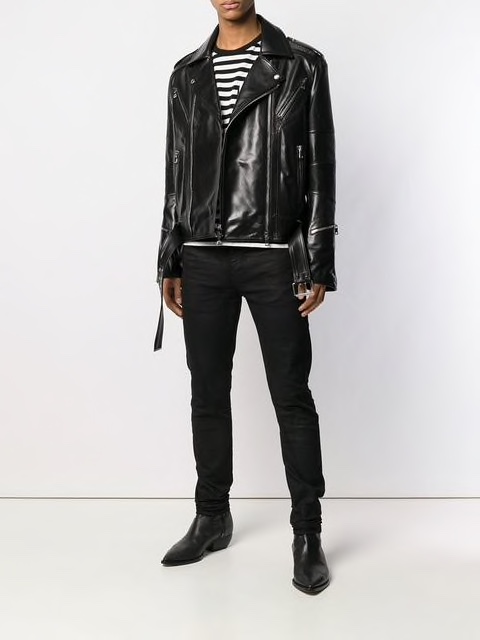 ÁO BALMAIN BIKER LEATHER JACKET