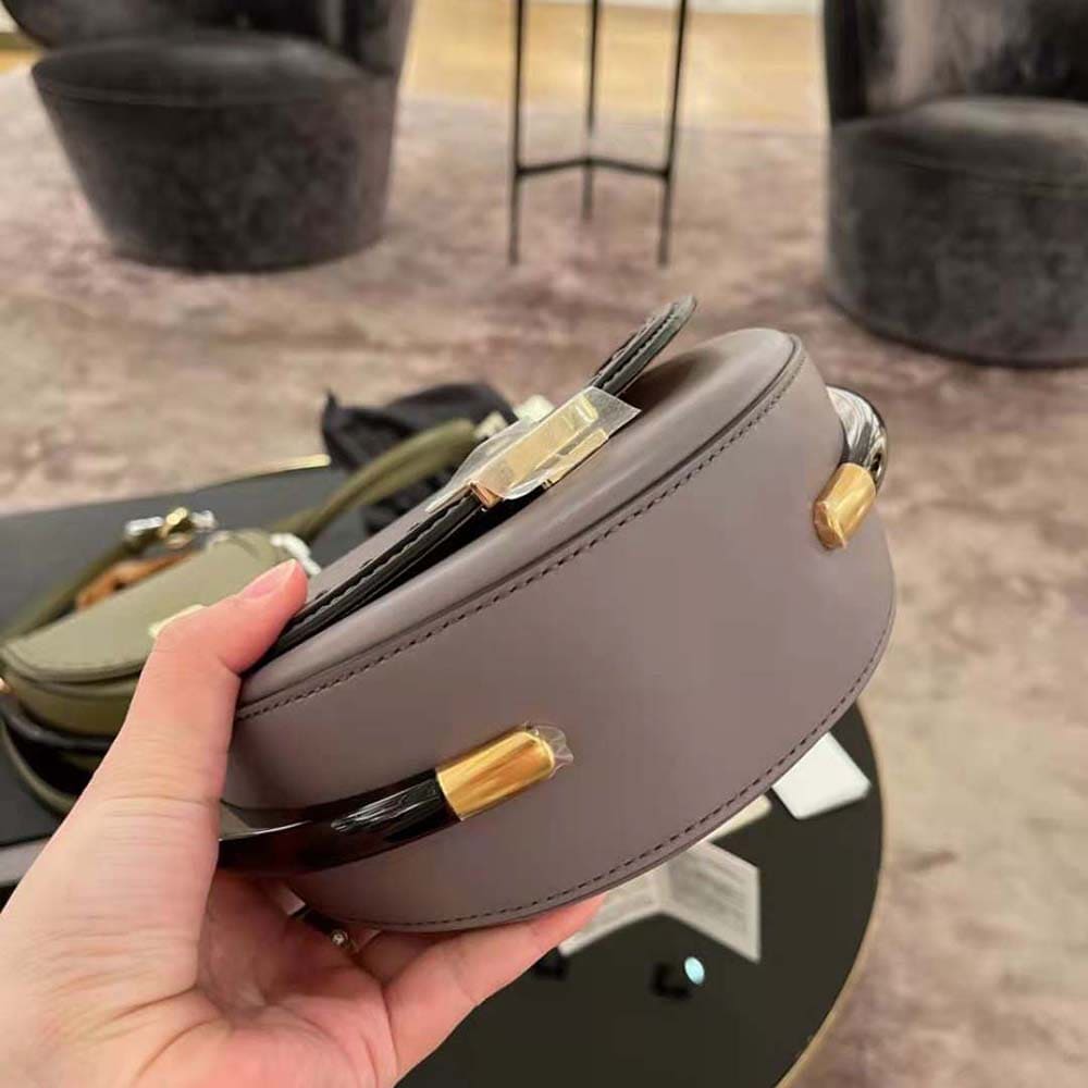 TÚI FENDI Moonlight Hand-Stitched Leather Satchel Bag-Silver