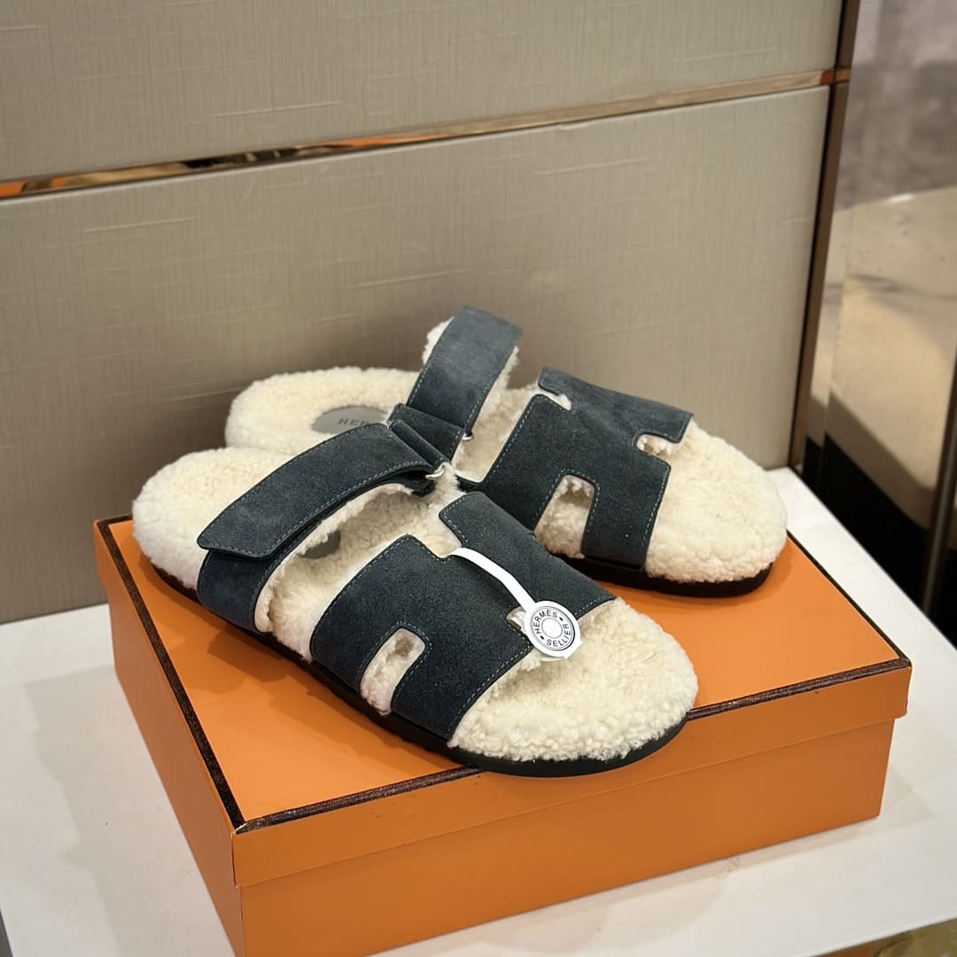 DÉP HERMES CHYPRE FUR SANDAL AAA