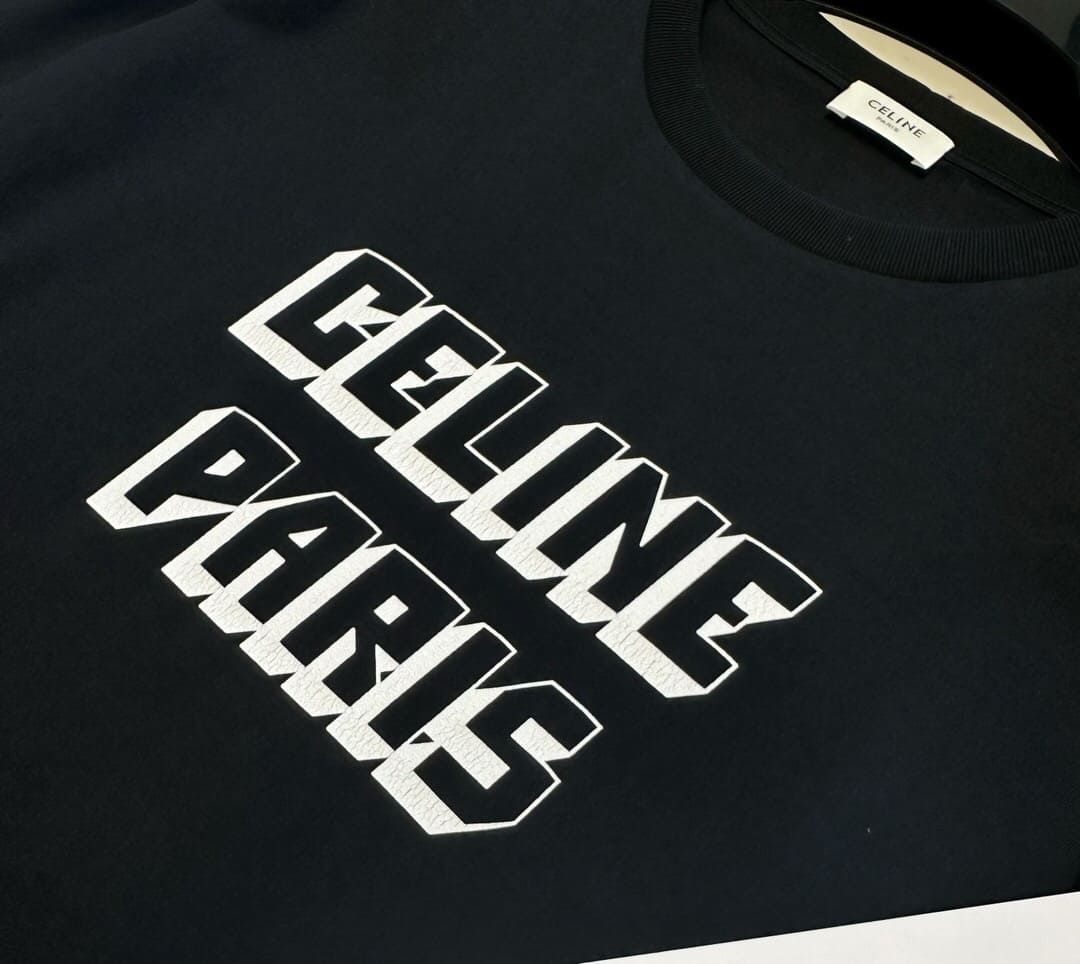 ÁO CELINE T SHIRT MÀU ĐEN UNISEX