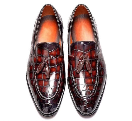 Giày lười Penny Loafers nam da cá sấu được làm thủ công