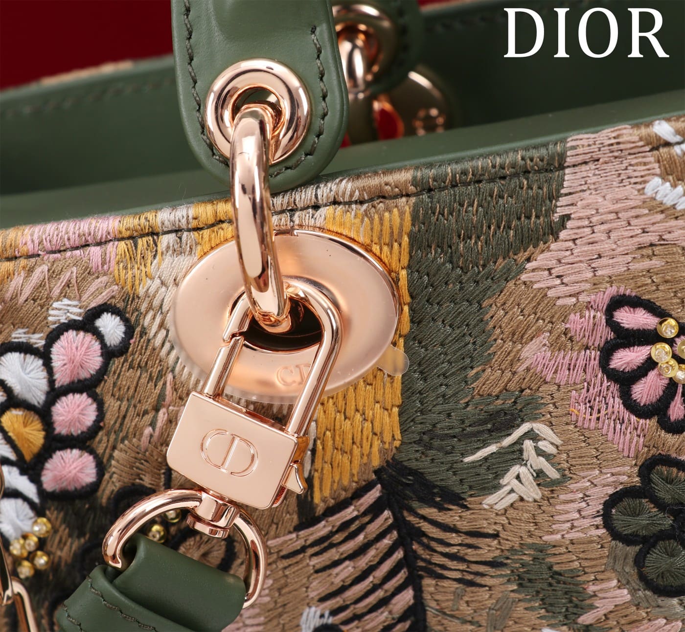 TÚI CHRISTIAN DIOR Lady-Joy embroidery flower colorful