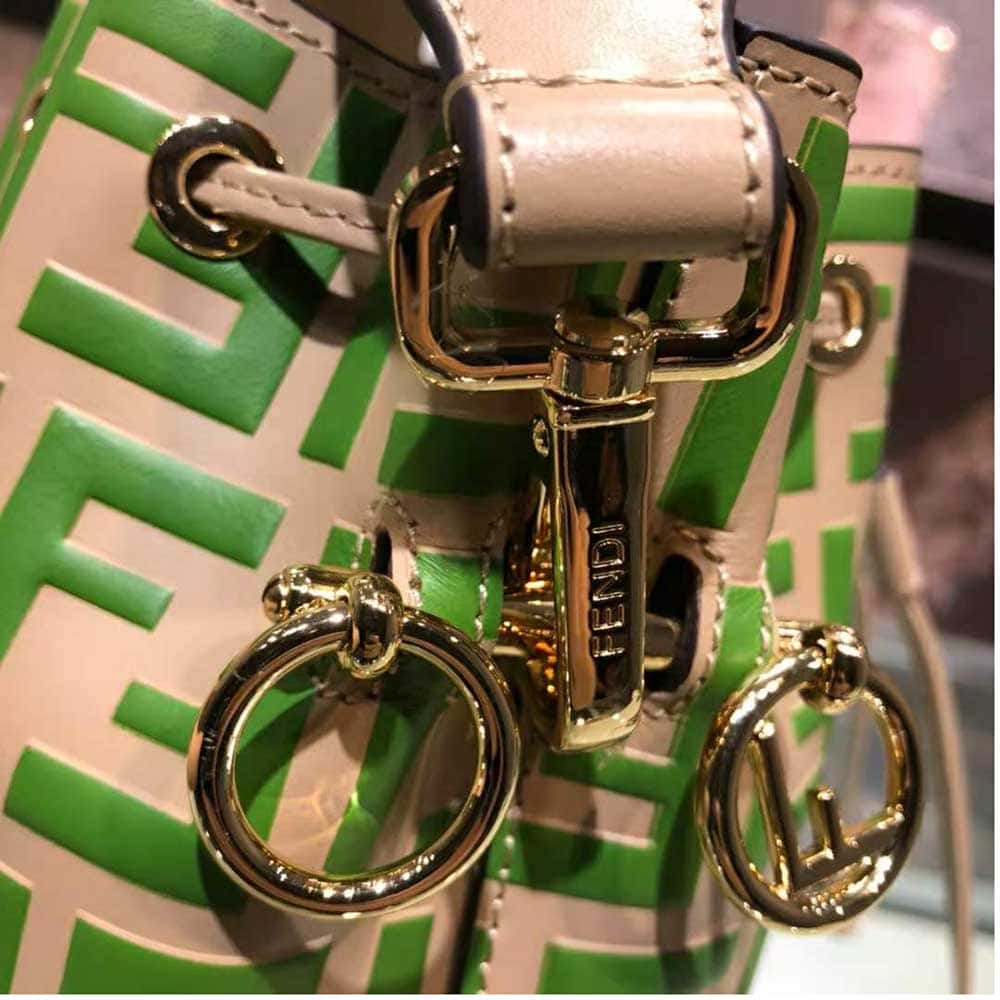 TÚI Fendi Women Mon Tresor Beige Leather Mini Bag