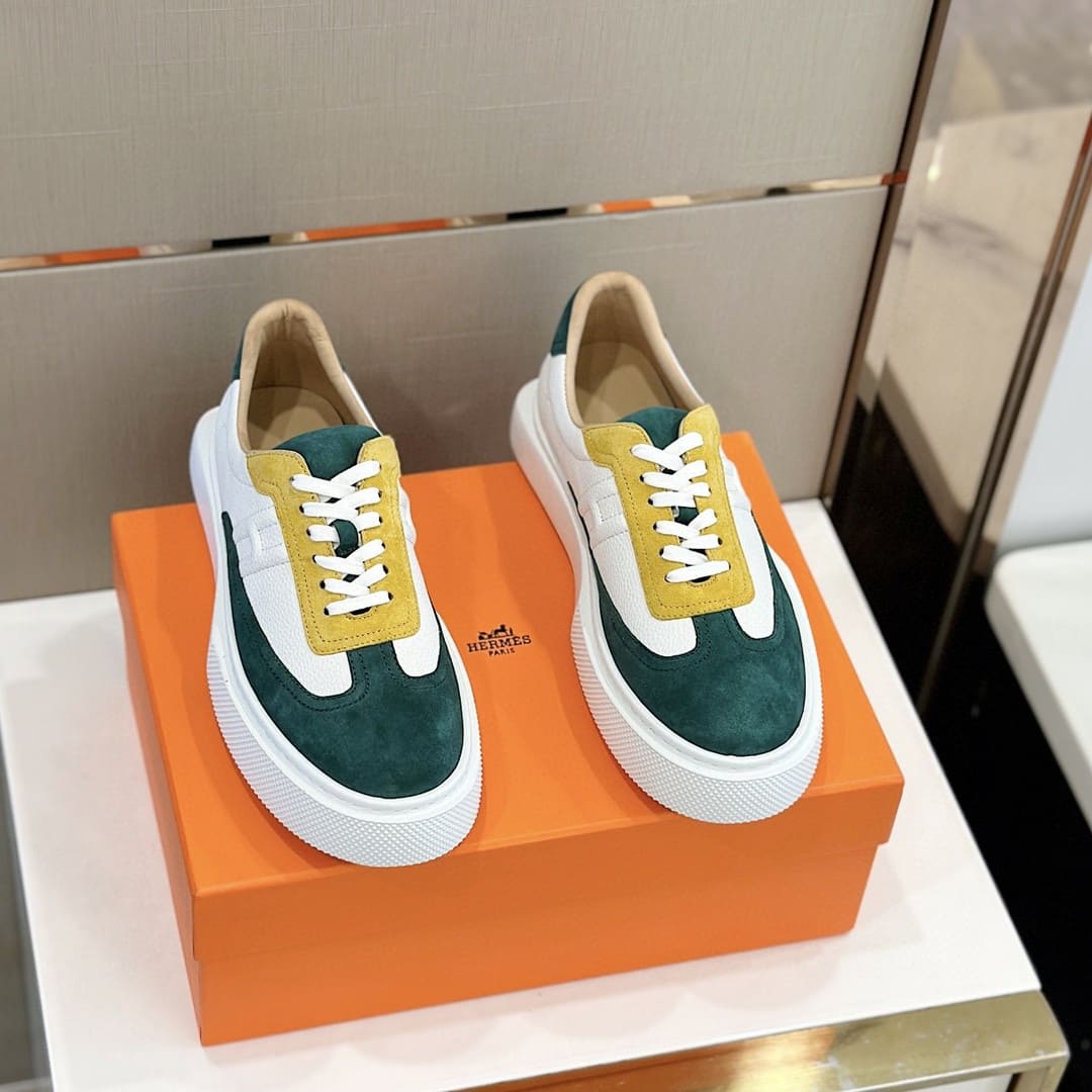 GIÀY HERMES SNEAKER LOW SPORTS SUEDE MULTI COLOR