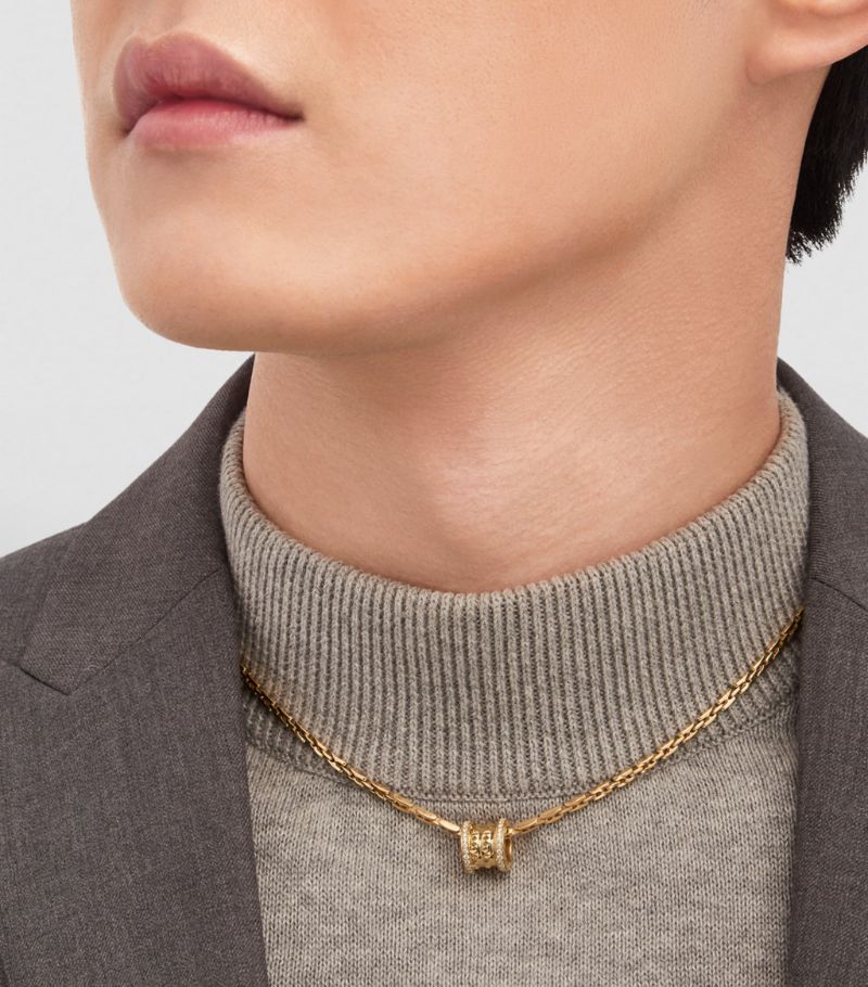 Vòng cổ BVLGARI Yellow Gold and Diamond B.zero1 Rock Necklace vàng vàng 18K
