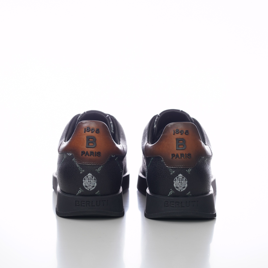 GIÀY BERLUTI LOGO LEATHER SNEAKER SHOES AAA