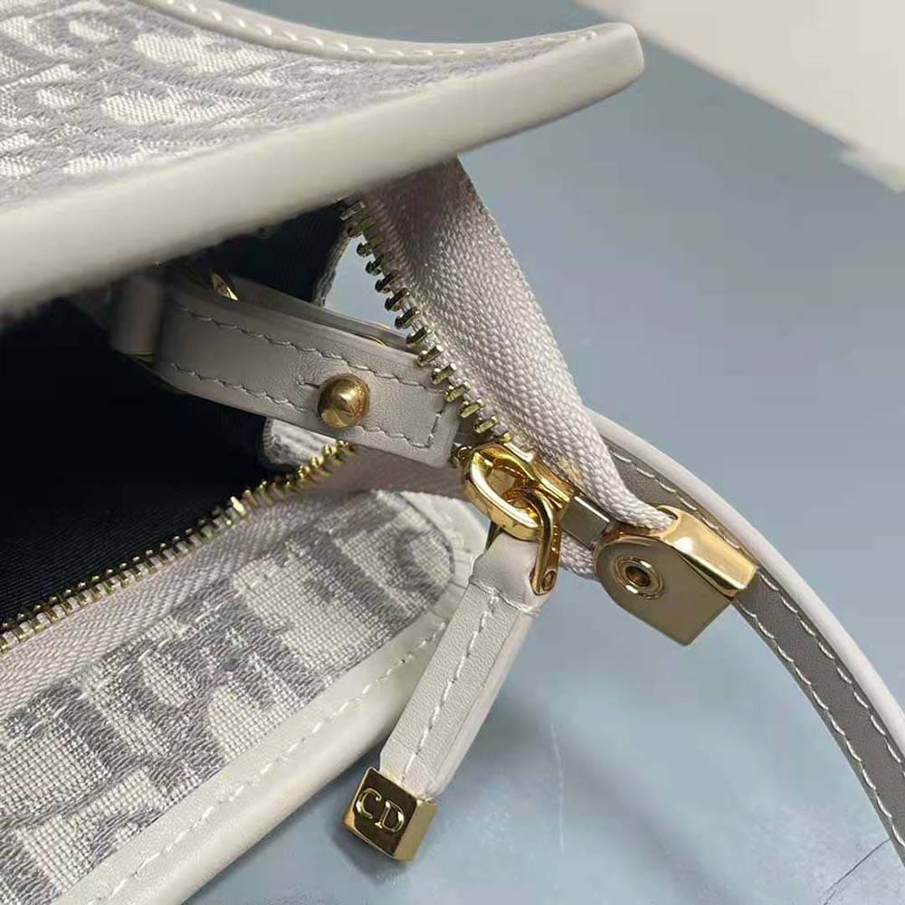 TÚI Dior Women Medium 30 Montaigne Pouch Gray Dior Oblique Jacquard