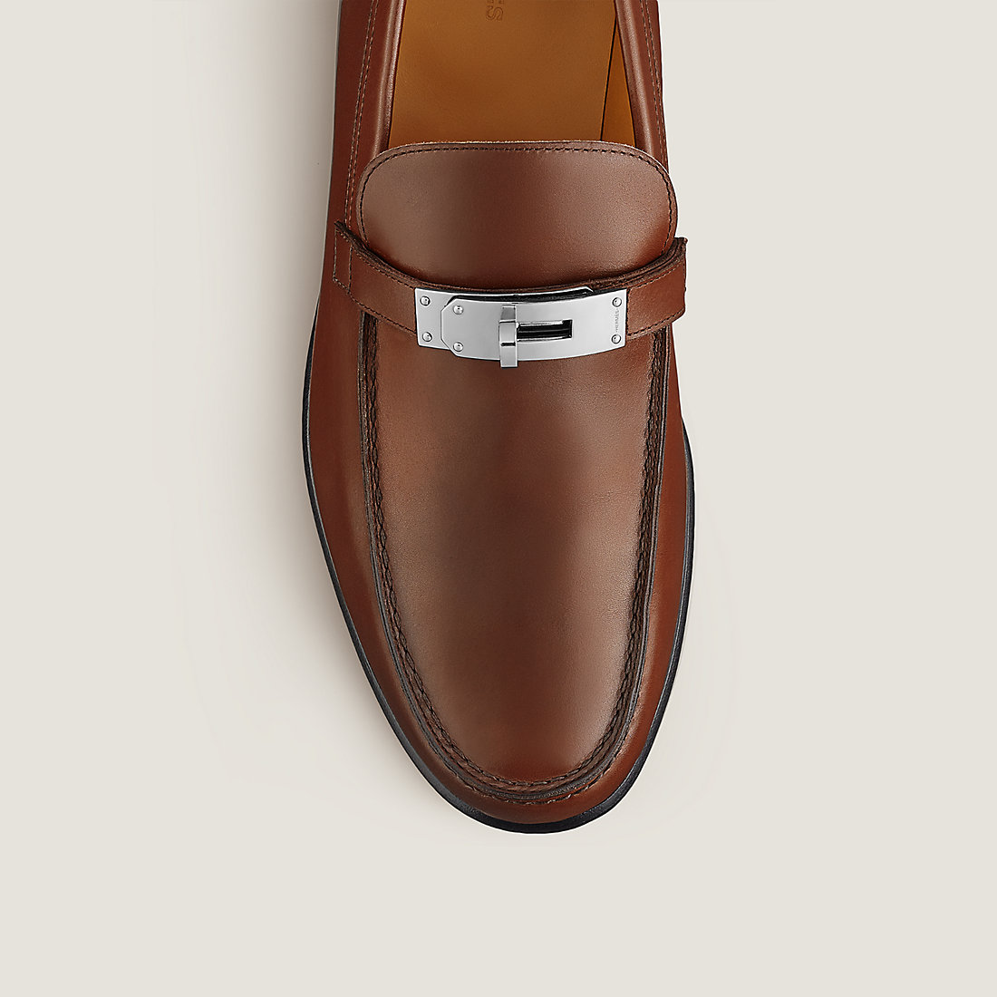 GIÀY HERMES DESTIN LOAFER COWHIDE LEATHER BROWN SS2022