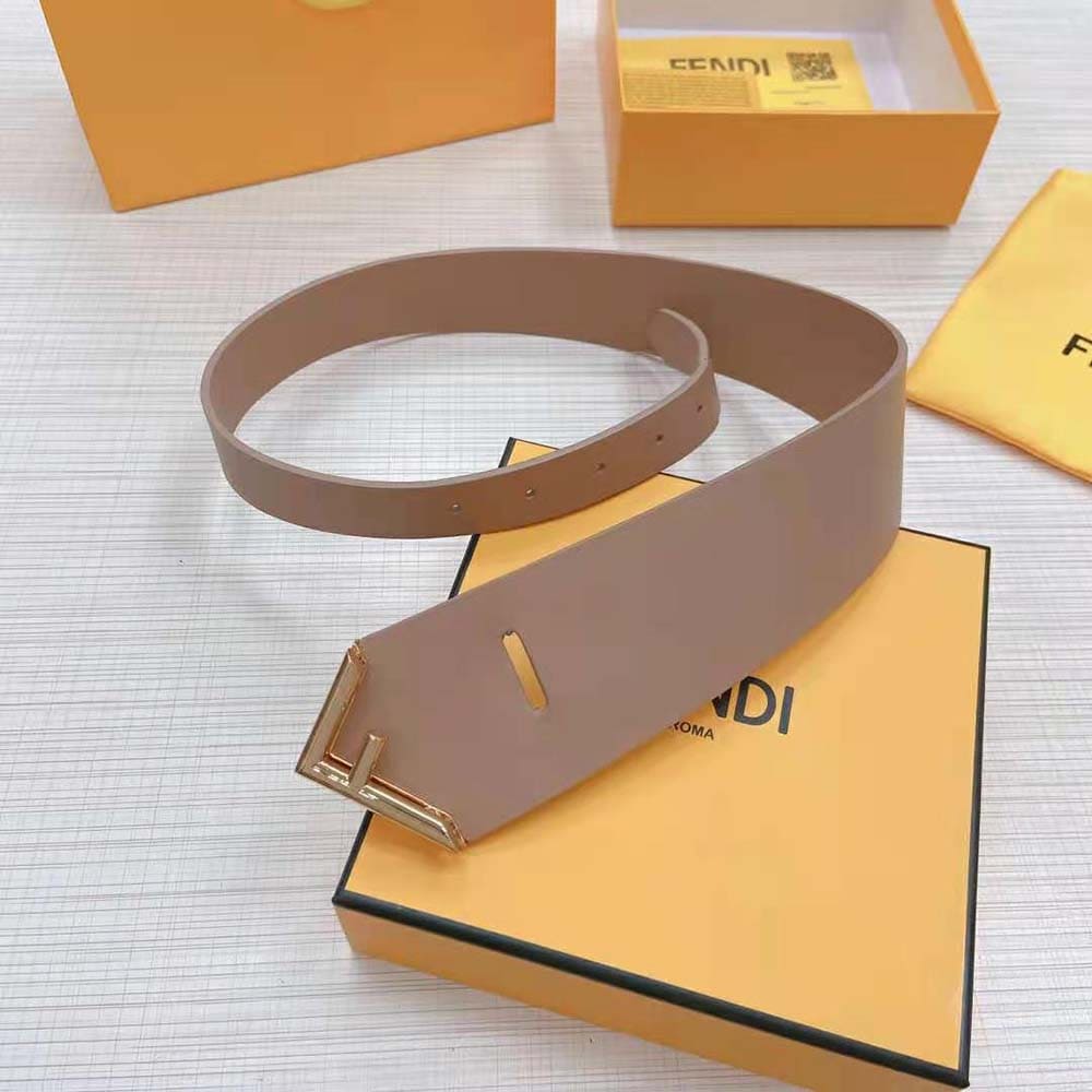 DÂY LƯNG Fendi Women Beige Leather Belt
